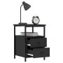 Mesitas de noche 2 uds madera de ingeniería negro 34x35,5x50 cm de vidaXL, Mesitas de noche - Ref: Foro24-826014, Precio: 78,...