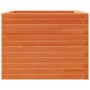 Jardinera de madera maciza de pino marrón cera 60x60x45,5 cm en Macetas y jardineras | Comprar online en Foru.es
