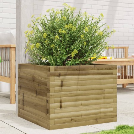 Jardinera de madera de pino impregnada 60x60x45,5 cm en Macetas y jardineras | Comprar online en Foru.es