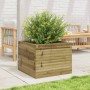 Jardinera de madera de pino impregnada 60x60x45,5 cm en Macetas y jardineras | Comprar online en Foru.es