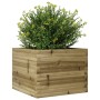 Jardinera de madera de pino impregnada 60x60x45,5 cm en Macetas y jardineras | Comprar online en Foru.es