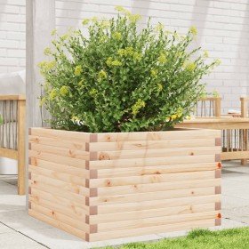 Jardinera de madera maciza de pino 70x70x45,5 cm en Macetas y jardineras | Comprar online en Foru.es