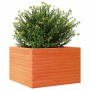 Jardinera madera maciza de pino marrón cera 70x70x45,5 cm en Macetas y jardineras | Comprar online en Foru.es