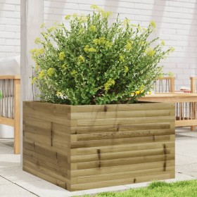 Jardinera de madera de pino impregnada 70x70x45,5 cm en Macetas y jardineras | Comprar online en Foru.es
