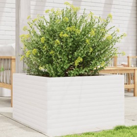 Jardinera madera maciza de pino blanco 80x80x45,5 cm en Macetas y jardineras | Comprar online en Foru.es
