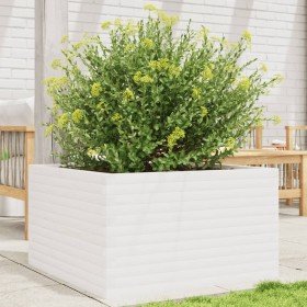Jardinera madera maciza de pino blanco 80x80x45,5 cm en Macetas y jardineras | Comprar online en Foru.es