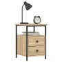 Mesitas noche 2 uds madera ingeniería roble Sonoma 34x35,5x50cm de vidaXL, Mesitas de noche - Ref: Foro24-826016, Precio: 82,...