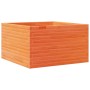 Jardinera de madera maciza de pino marrón cera 80x80x45,5 cm en Macetas y jardineras | Comprar online en Foru.es