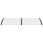 Marquesina para puerta PC negro y transparente 240x75 cm en Toldos | Comprar online en Foru.es