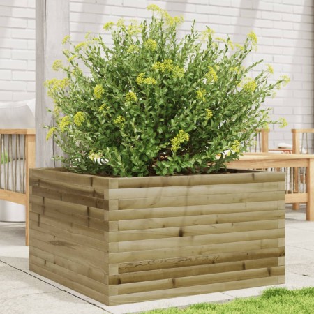 Jardinera de madera de pino impregnada 80x80x45,5 cm en Macetas y jardineras | Comprar online en Foru.es