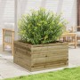 Jardinera de madera de pino impregnada 80x80x45,5 cm en Macetas y jardineras | Comprar online en Foru.es