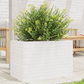 Jardinera de madera maciza de pino blanco 70x40x45,5 cm en Macetas y jardineras | Comprar online en Foru.es