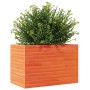 Jardinera de madera maciza de pino marrón cera 70x40x45,5 cm en Macetas y jardineras | Comprar online en Foru.es