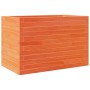Jardinera de madera maciza de pino marrón cera 70x40x45,5 cm en Macetas y jardineras | Comprar online en Foru.es