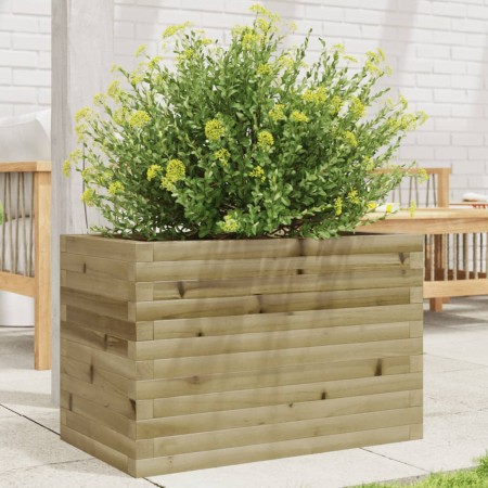 Jardinera de madera de pino impregnada 70x40x45,5 cm en Macetas y jardineras | Comprar online en Foru.es