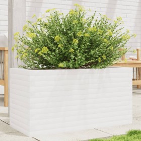 Jardinera madera maciza de pino blanco 90x40x45,5 cm en Macetas y jardineras | Comprar online en Foru.es