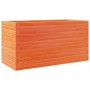 Jardinera de madera maciza de pino marrón cera 90x40x45,5 cm en Macetas y jardineras | Comprar online en Foru.es