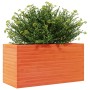 Jardinera de madera maciza de pino marrón cera 90x40x45,5 cm en Macetas y jardineras | Comprar online en Foru.es