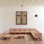 Muebles de jardín 12 piezas marrón miel madera maciza de pino en Conjuntos de jardín | Comprar online en Foru.es
