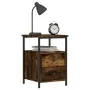 Mesita noche 2 uds madera ingeniería roble ahumado 34x35,5x50cm de vidaXL, Mesitas de noche - Ref: Foro24-826018, Precio: 83,...