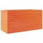 Jardinera de madera maciza de pino marrón cera 90x40x45,5 cm en Macetas y jardineras | Comprar online en Foru.es