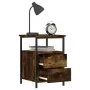 Mesita noche 2 uds madera ingeniería roble ahumado 34x35,5x50cm de vidaXL, Mesitas de noche - Ref: Foro24-826018, Precio: 83,...