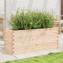Jardinera de madera maciza de pino 110x40x45,5 cm en Macetas y jardineras | Comprar online en Foru.es
