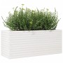 Jardinera de madera maciza de pino blanco 110x40x45,5 cm en Macetas y jardineras | Comprar online en Foru.es