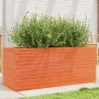 Jardinera de madera maciza de pino marrón cera 110x40x45,5 cm en Macetas y jardineras | Comprar online en Foru.es