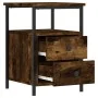 Mesita noche 2 uds madera ingeniería roble ahumado 34x35,5x50cm de vidaXL, Mesitas de noche - Ref: Foro24-826018, Precio: 83,...