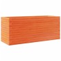 Jardinera de madera maciza de pino marrón cera 110x40x45,5 cm en Macetas y jardineras | Comprar online en Foru.es