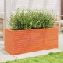 Jardinera de madera maciza de pino marrón cera 110x40x45,5 cm en Macetas y jardineras | Comprar online en Foru.es