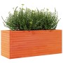 Jardinera de madera maciza de pino marrón cera 110x40x45,5 cm en Macetas y jardineras | Comprar online en Foru.es