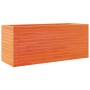 Jardinera de madera maciza de pino marrón cera 110x40x45,5 cm en Macetas y jardineras | Comprar online en Foru.es