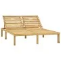 Double lounger and cream impregnated pine wood cushions by vidaXL, Loungers - Ref: Foro24-3065881, Price: 213,83 €, Discount: %