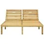 Double lounger and cream impregnated pine wood cushions by vidaXL, Loungers - Ref: Foro24-3065881, Price: 213,83 €, Discount: %