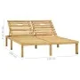 Double lounger and cream impregnated pine wood cushions by vidaXL, Loungers - Ref: Foro24-3065881, Price: 213,83 €, Discount: %