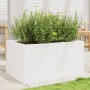 Jardinera de madera maciza de pino blanco 90x60x45,5 cm en Macetas y jardineras | Comprar online en Foru.es