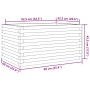 Jardinera de madera maciza de pino blanco 90x60x45,5 cm en Macetas y jardineras | Comprar online en Foru.es