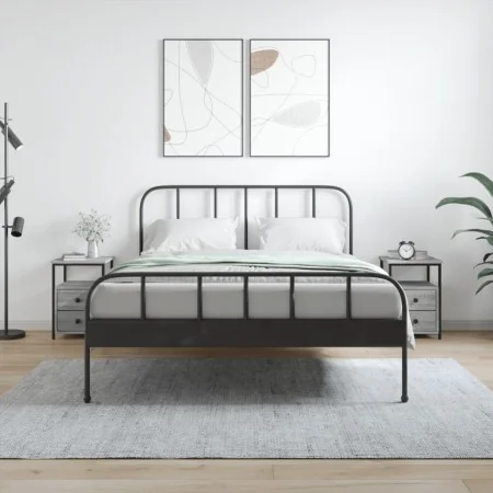 Mesitas noche 2 uds madera ingeniería gris Sonoma 34x35,5x50 cm de vidaXL, Mesitas de noche - Ref: Foro24-826020, Precio: 84,...