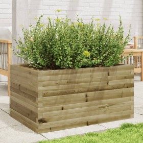 Jardinera de madera de pino impregnada 90x60x45,5 cm en Macetas y jardineras | Comprar online en Foru.es
