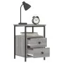 Mesitas noche 2 uds madera ingeniería gris Sonoma 34x35,5x50 cm de vidaXL, Mesitas de noche - Ref: Foro24-826020, Precio: 84,...