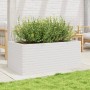 Jardinera de madera maciza de pino blanco 110x60x45,5 cm en Macetas y jardineras | Comprar online en Foru.es