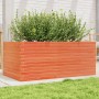 Jardinera madera maciza de pino marrón cera 110x60x45,5 cm en Macetas y jardineras | Comprar online en Foru.es