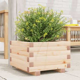 Jardinera de madera maciza de pino 40x40x26,5 cm en Macetas y jardineras | Comprar online en Foru.es