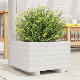 Jardinera de madera maciza de pino blanco 40x40x26,5 cm en Macetas y jardineras | Comprar online en Foru.es
