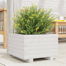 Jardinera de madera maciza de pino blanco 40x40x26,5 cm en Macetas y jardineras | Comprar online en Foru.es