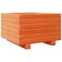 Jardinera madera maciza de pino marrón cera 40x40x26,5 cm en Macetas y jardineras | Comprar online en Foru.es