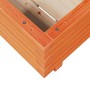 Jardinera madera maciza de pino marrón cera 40x40x26,5 cm en Macetas y jardineras | Comprar online en Foru.es