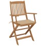 Sillas de jardín plegables 4 uds y cojines madera maciza acacia de vidaXL, Sillas de jardín - Ref: Foro24-3064620, Precio: 23...